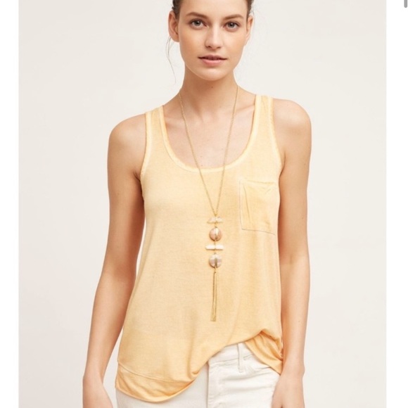 NWT Anthropologie Pure‎ + Good Scoop-neck Soft Tank Top Black XS - Picture 2 of 8